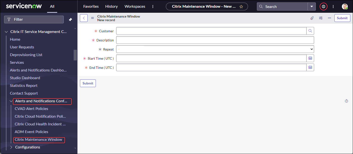 Citrix maintenance windows