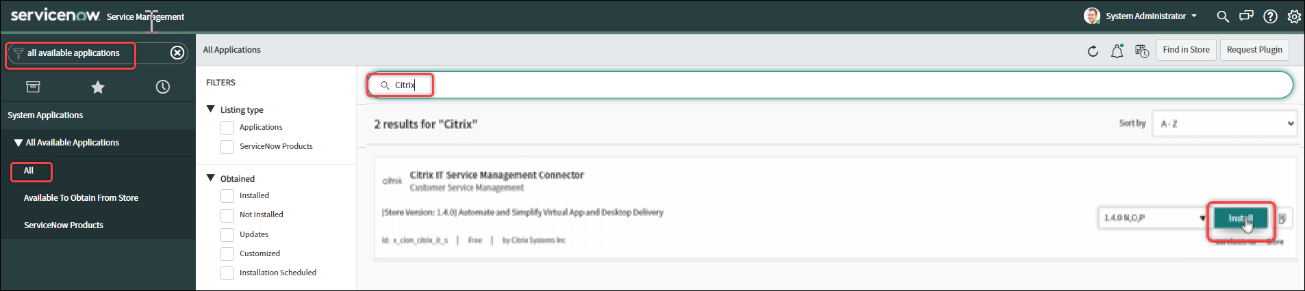 Install an ITSM connector