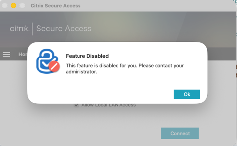 Feature disabled