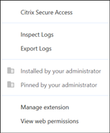 Extension logs