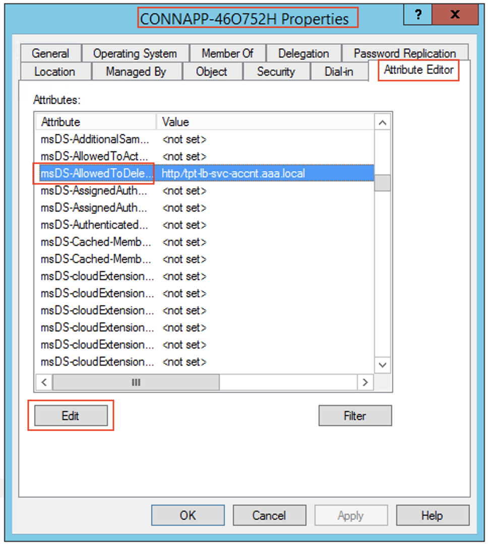Attribute editor
