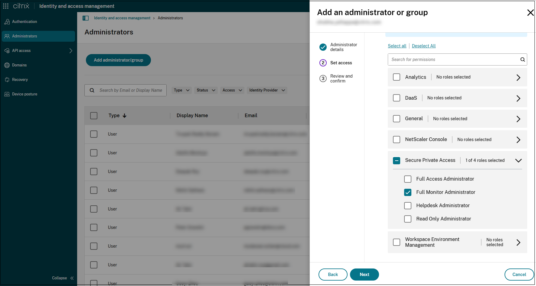 Role-based access