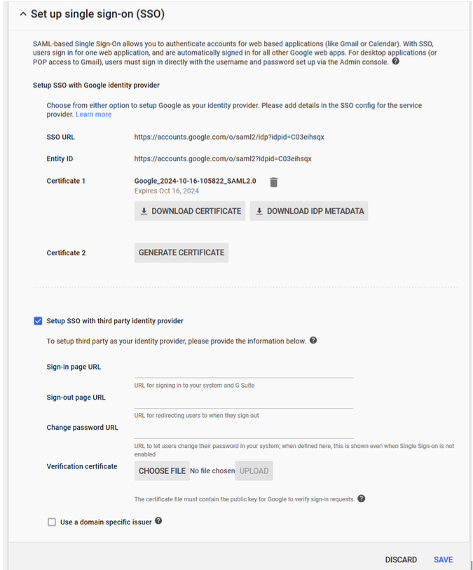 Setup SSO
