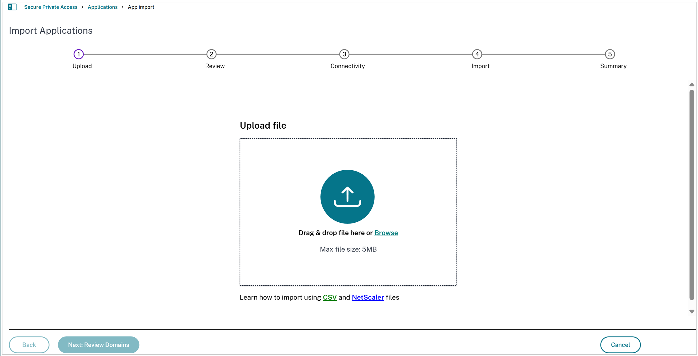 Import applications