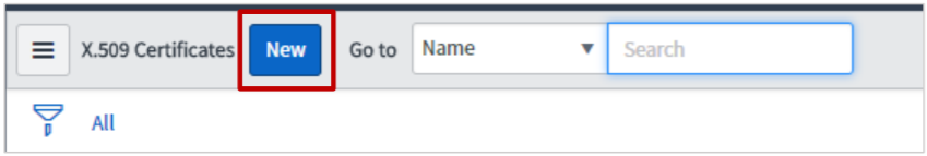 Add new 509 certificate
