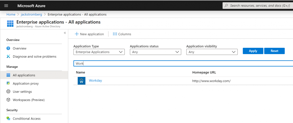 Select enterprise applications