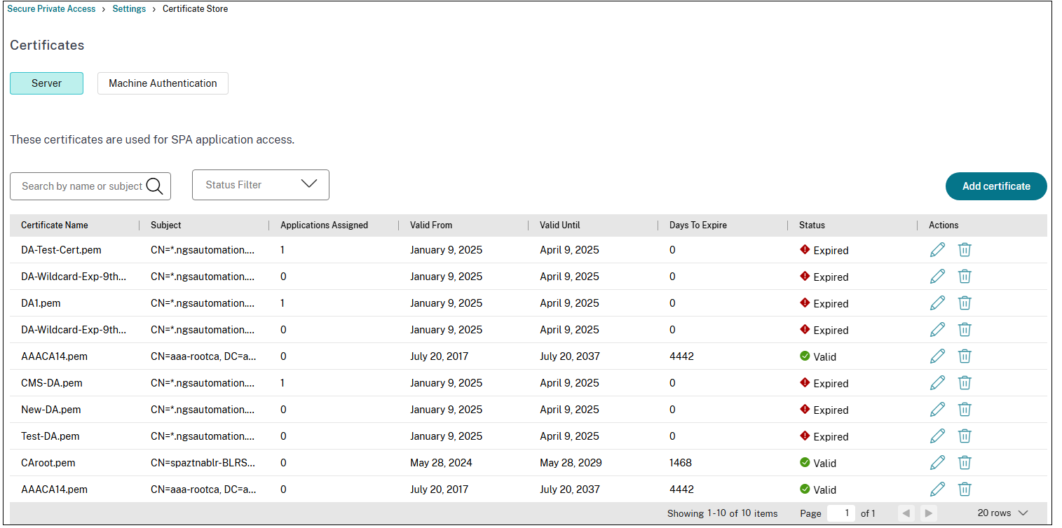 Add SSL certificate