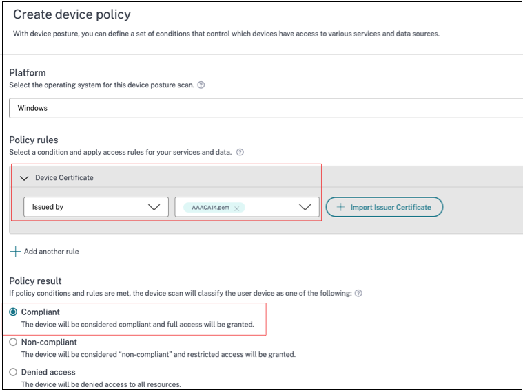 Device posture for agentless access1