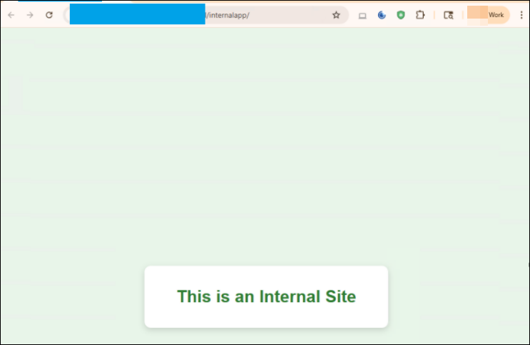 Internal web app access