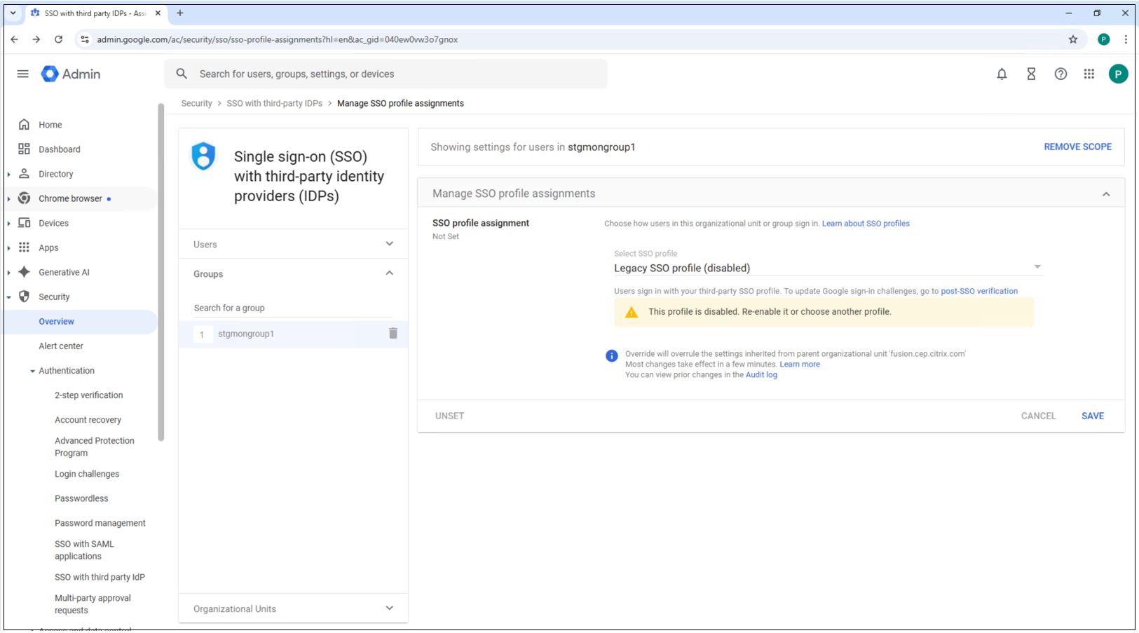 Bind OIDC profile