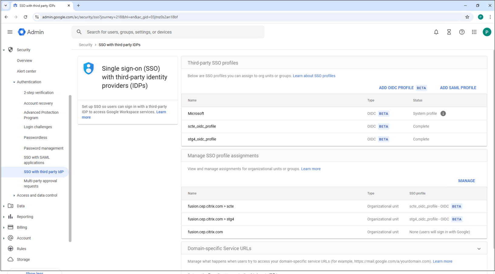 OIDC profile details
