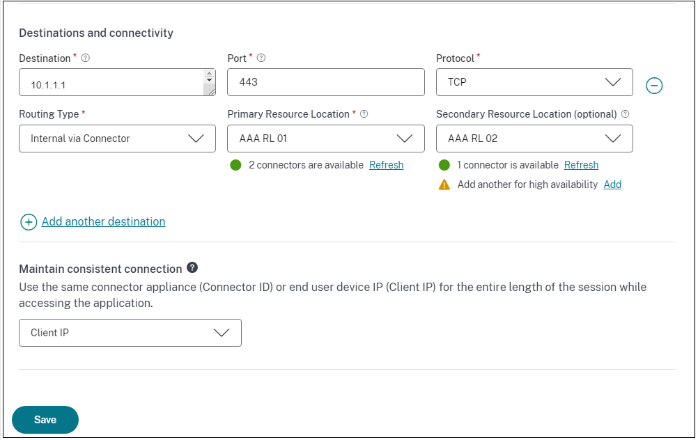 TCP app details