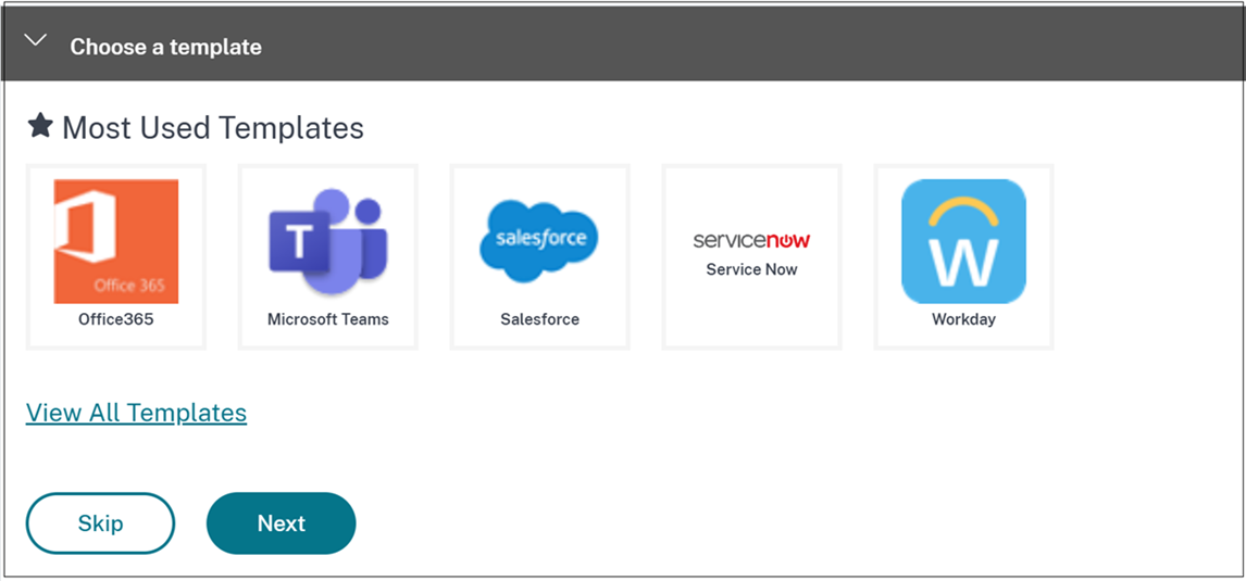 SaaS app templates