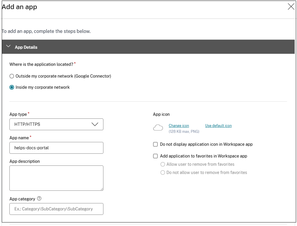 Agentless access app details