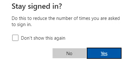Select stay signed in