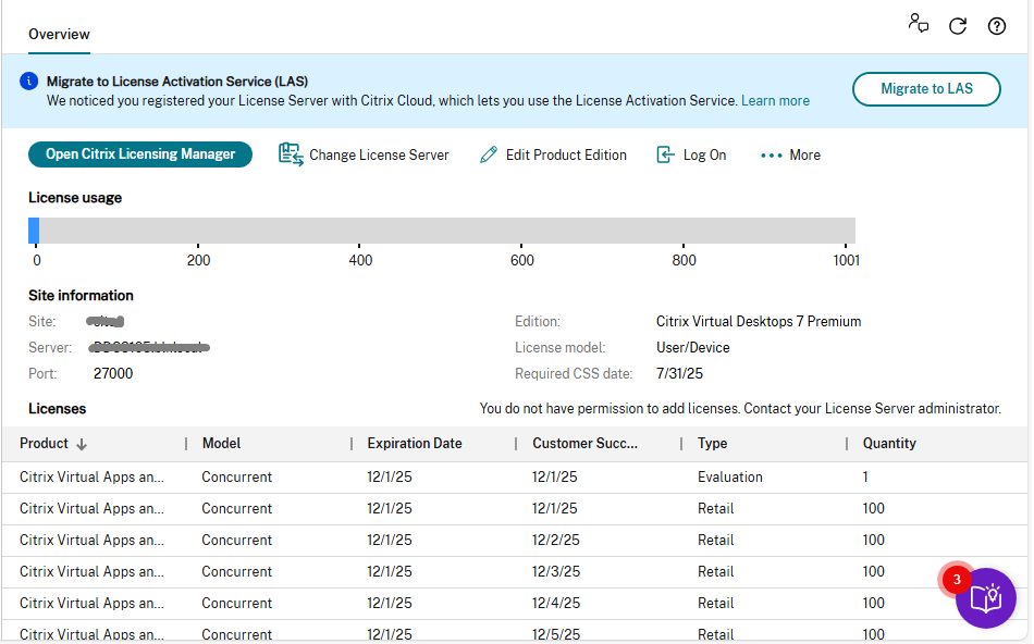 Migrate from legacy license to LAS