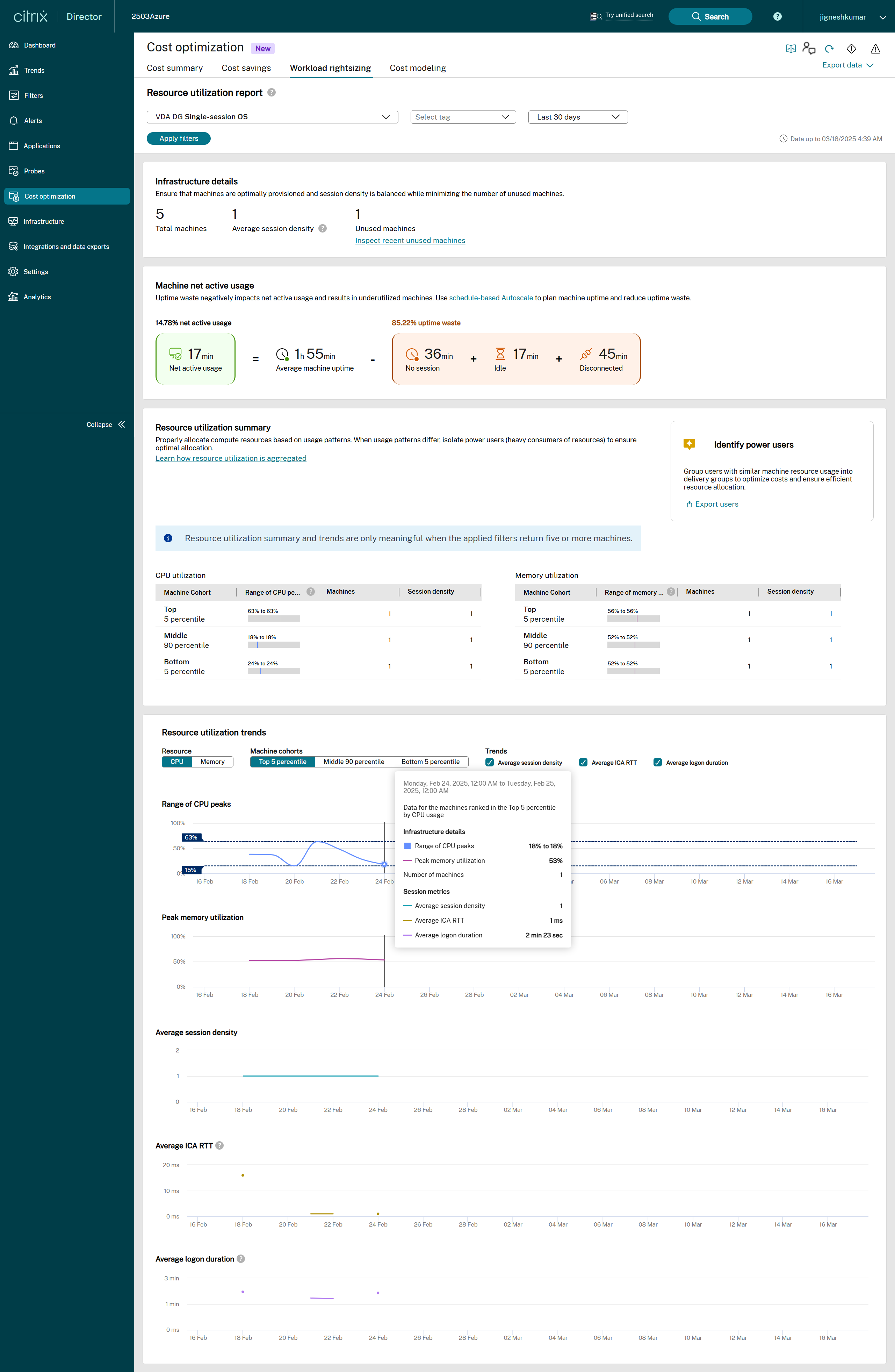 Infra-rightsizing
