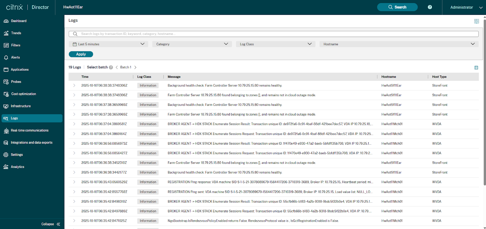 Director Logs