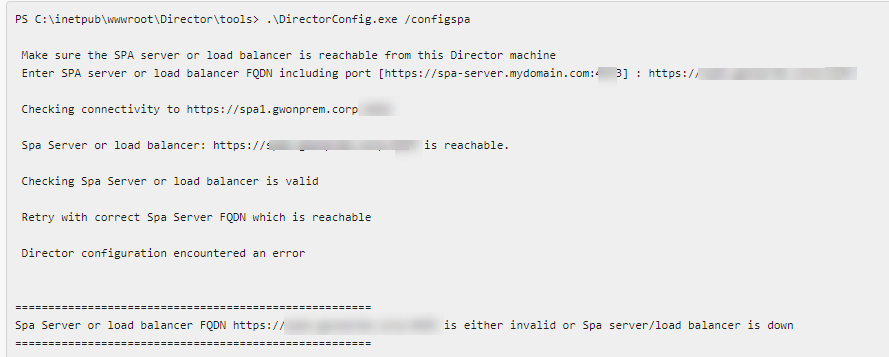 Director SPA config tool