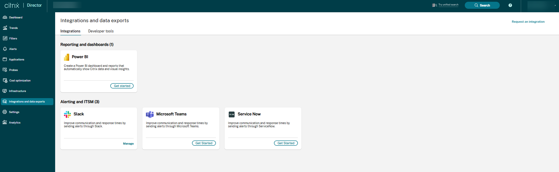 Integrations and data exports