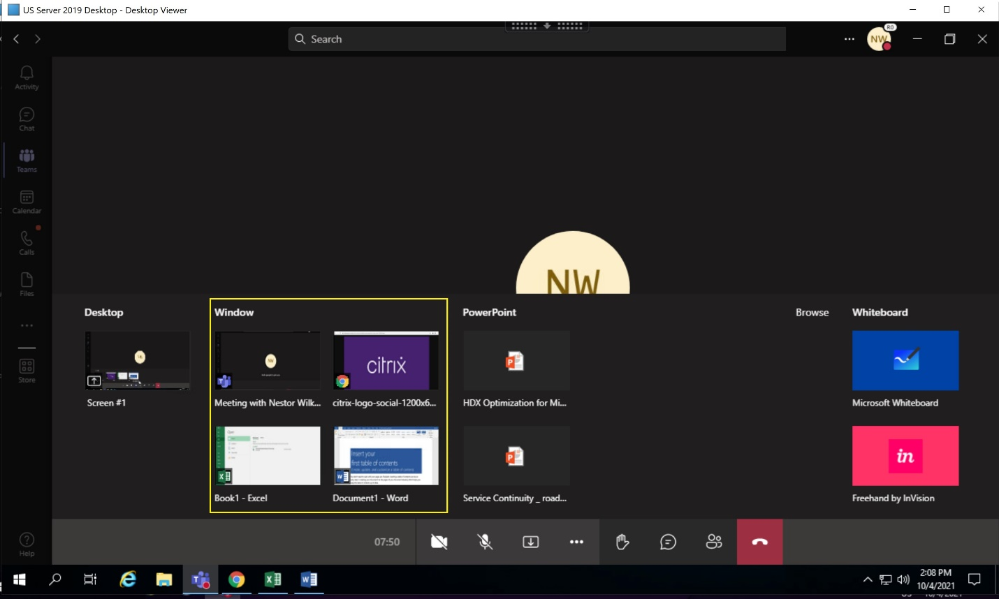 App sharing for Microsoft Teams