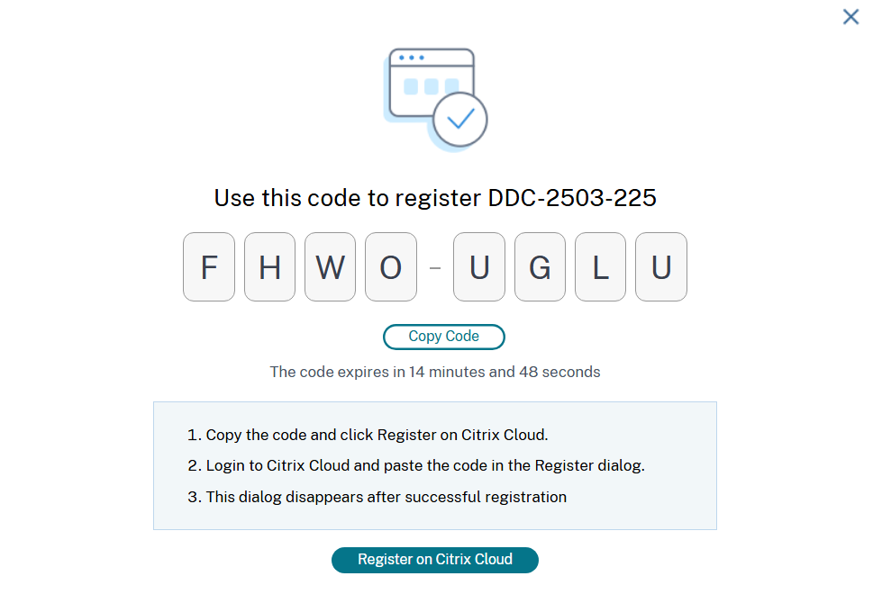 Registration code