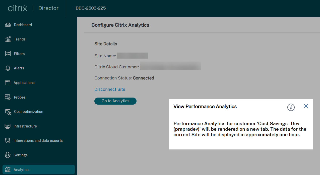 Go to Analytics