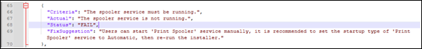 Fix suggestion for JSON file