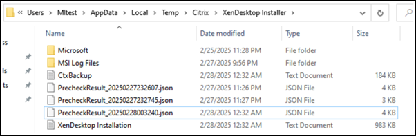 JSON output