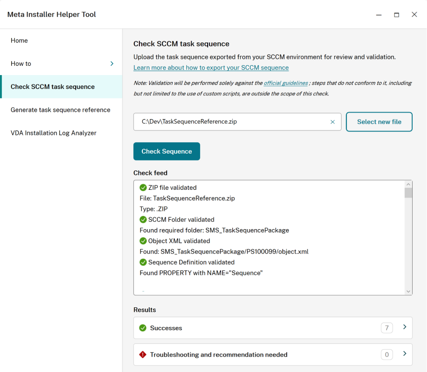 Meta installer check SCCM