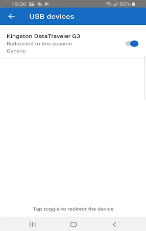 USB status