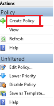 Create Policy