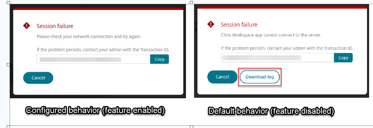 Disable download logs
