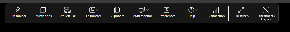 Enhancements to the improved in-session toolbar