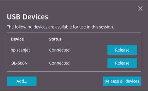 Release all devices
