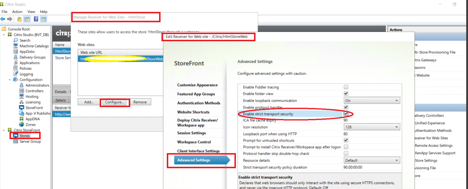 Security settings