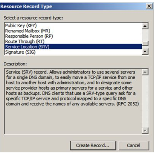 Create record
