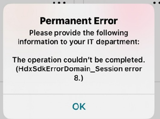 Permanent Error