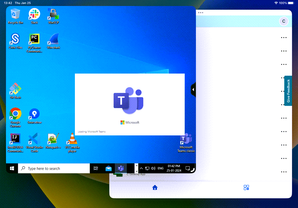 Separate session window