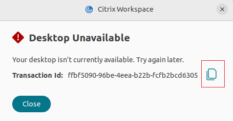 Error message