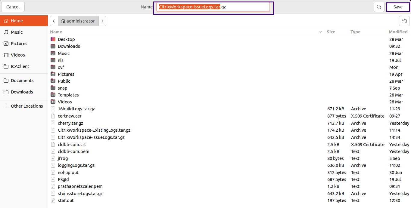 Existing log file explorer