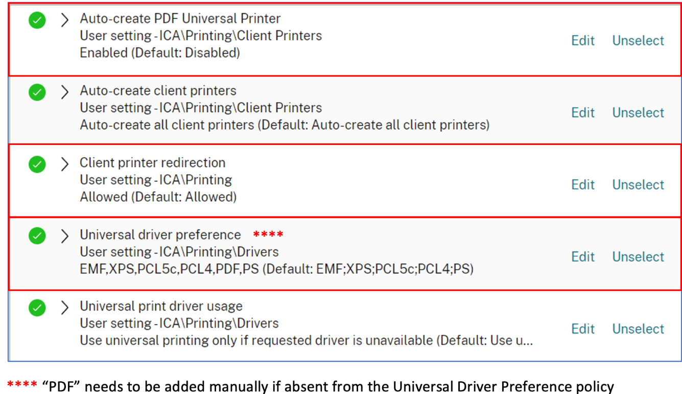 PDF printing