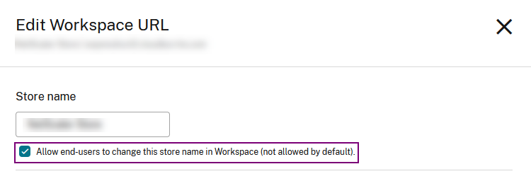 Disable store name
