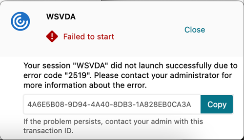 Launch failure