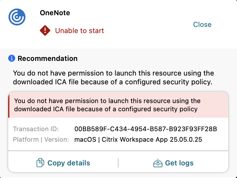 Unable to Start