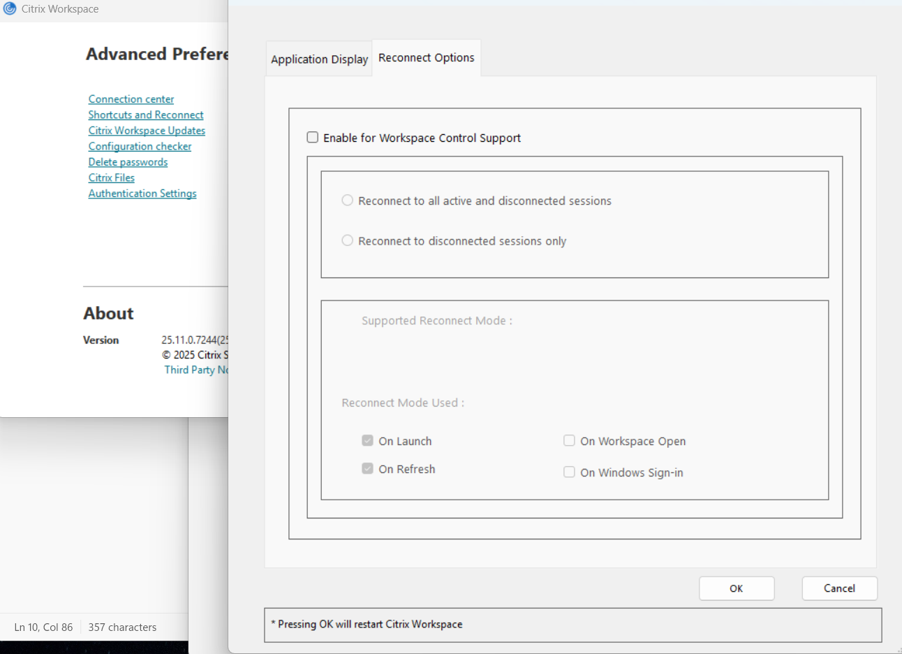Workspace Control
