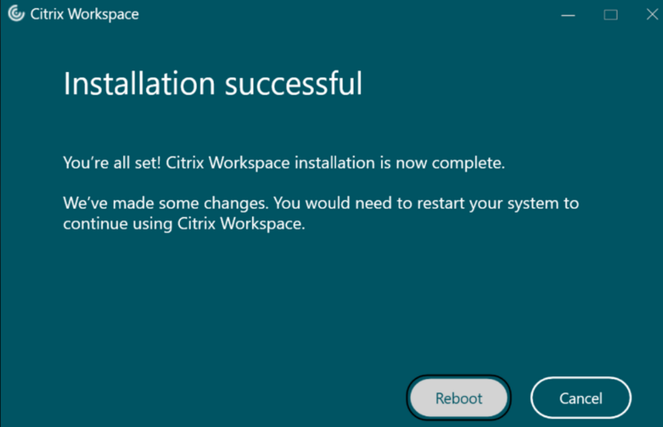 Installation successful
