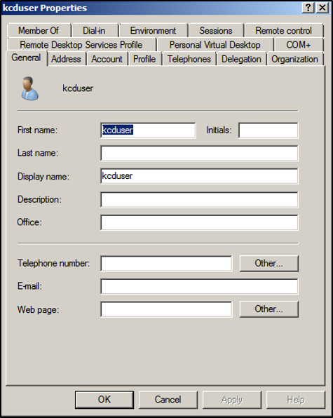 Kerberos properties