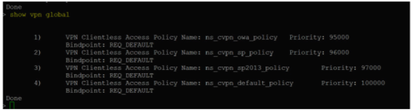 Show VPN global
