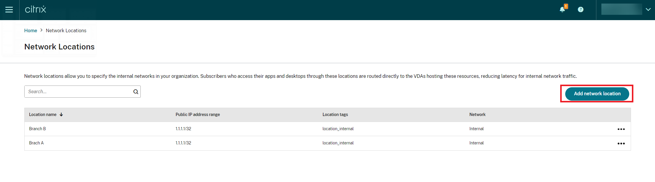 Add network locations